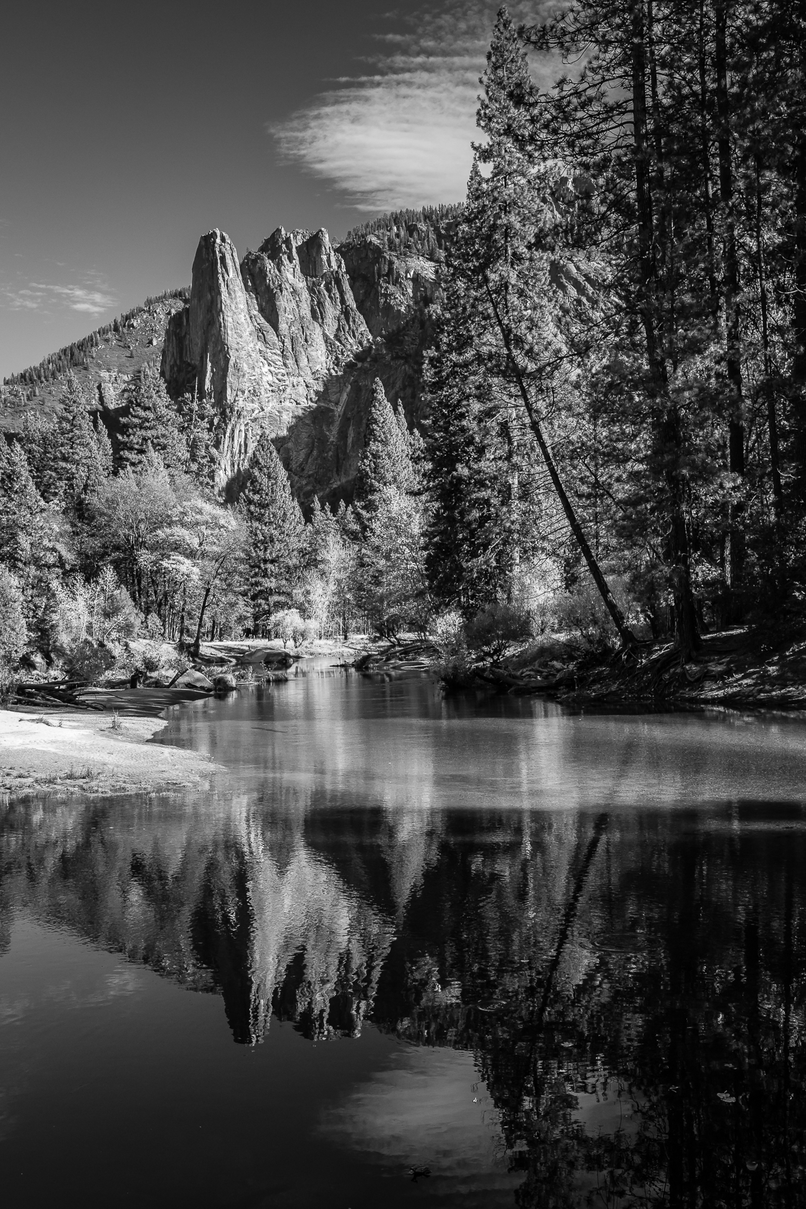 Three Of A Kind (B&W) | Cathedral Spires/Merced River/Yosemite Valley, CA | Yosemite Portfolio